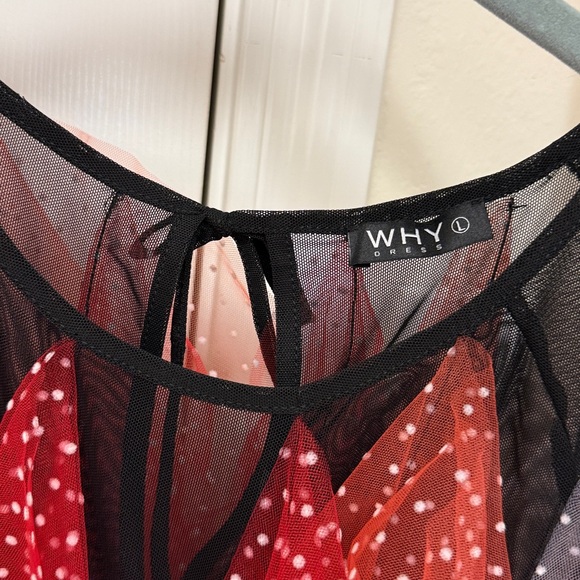 Colorful Sheer Mesh Top with Flared Sleeves - Picture 4 of 5